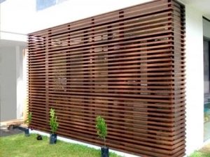 WPC louvers corner: a double surprise of environmental protection and beauty